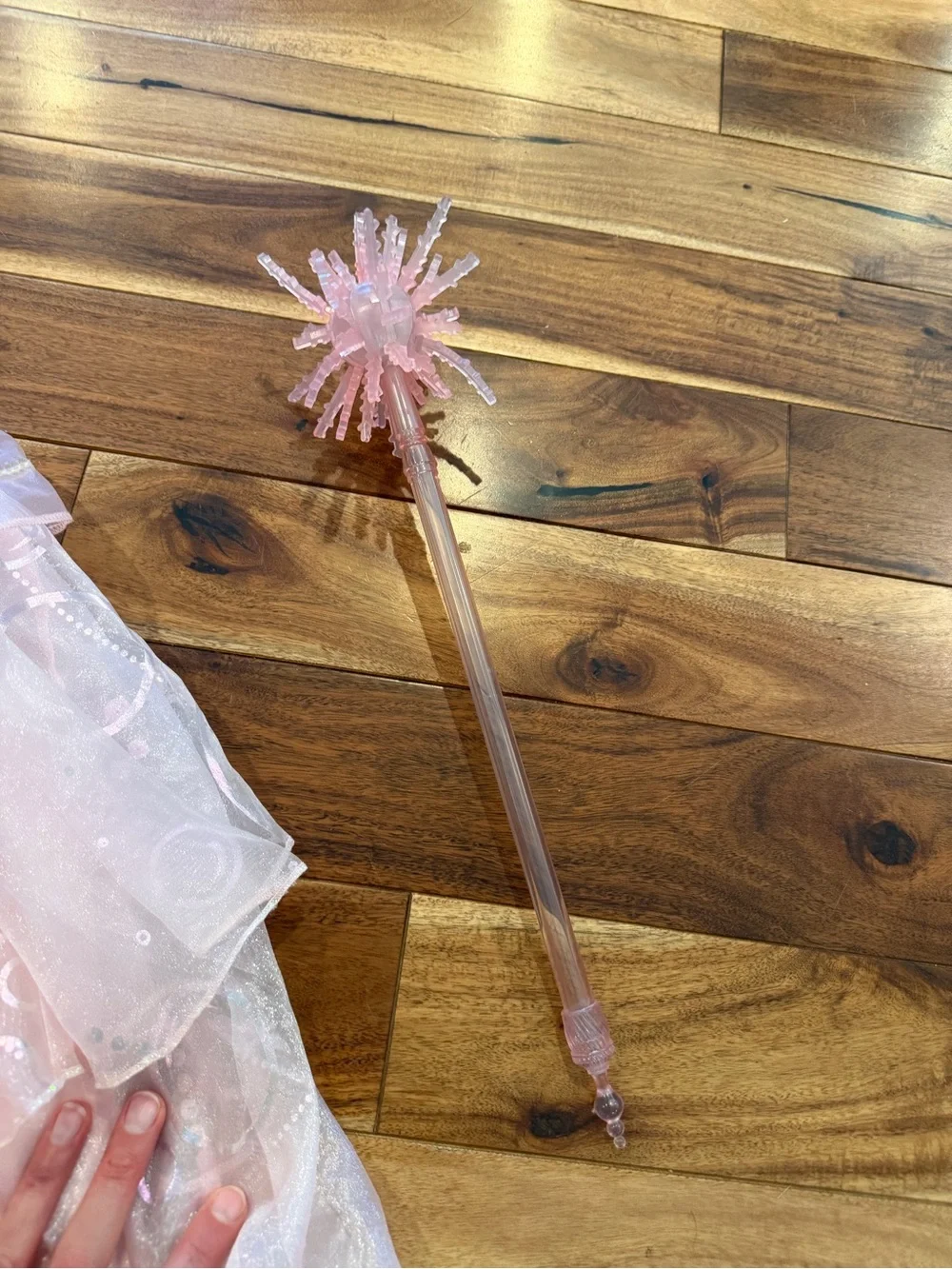 Wicked Glinda pink sparkly dress + tiara + wand Spirit Halloween XL